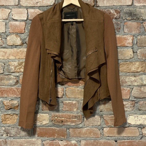 BCBGMaxAzria crop faux suede jacket - Picture 2 of 8